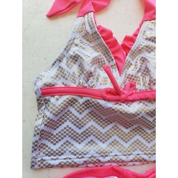 Baby Girls Swimsuit Pink Tankini Swimwear 2 piece Set 18 months NWOT - Picture 3 of 6